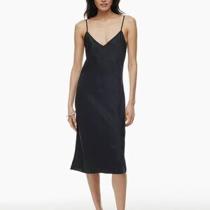 Aritzia Wilfred Only Slip Satin Midi Dress Satin midi slip dress